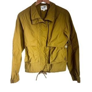 LIV Outdoor Slightly Cropped Drawstring Olive-toned Chartreuse Jacket In Medium